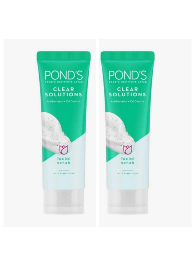 Face Wash Scrub + Cleanser 50g 2pcs