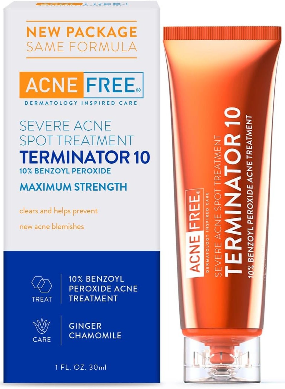 Severe Acne Spot Treatment, Terminator 10  (30 ml) Packaging May Vary
