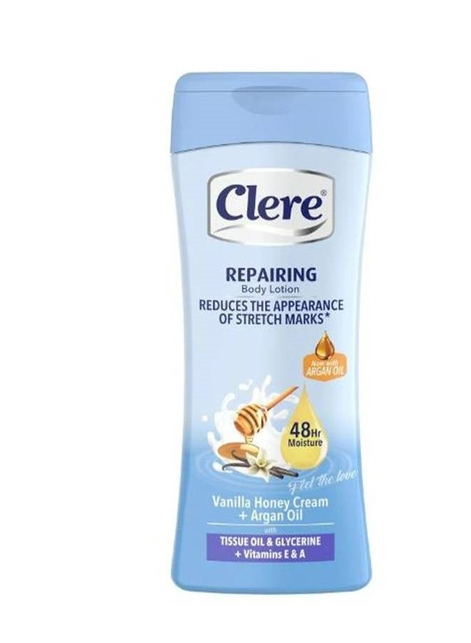 Repairing Body Lotion Reduces Appearance Of Stretch Marks Vanilla Honey Cream And Argan Oil 400 ML