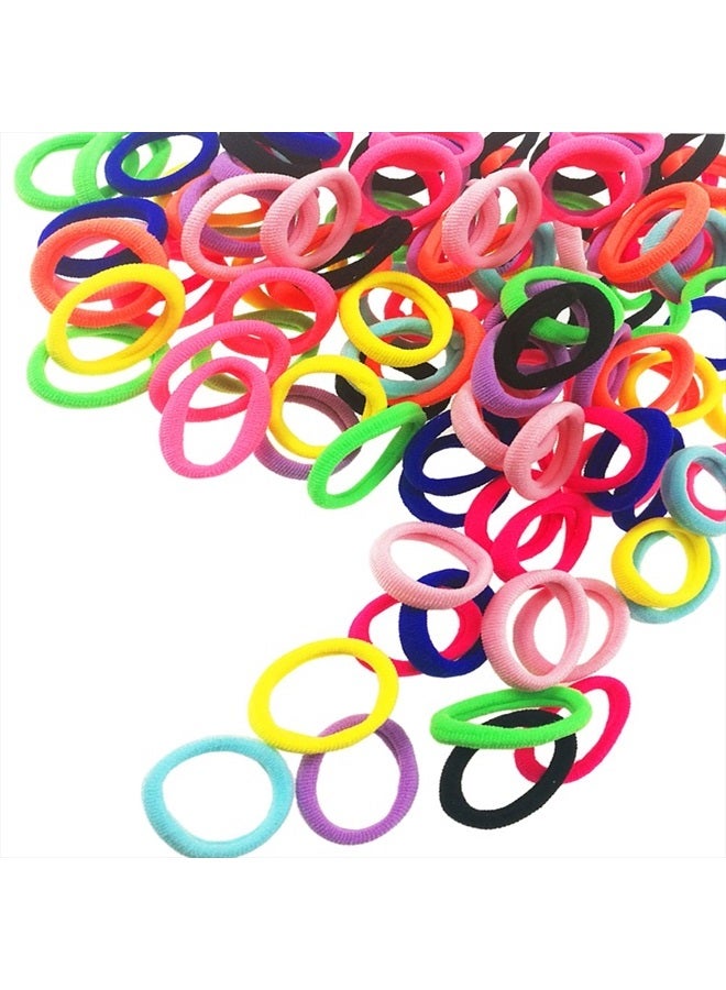 Baby Hair Ties for Kids Toddlers 100 PCS 10 Colors Small Seamless Hair Bands Ponytail Holder J-MEE