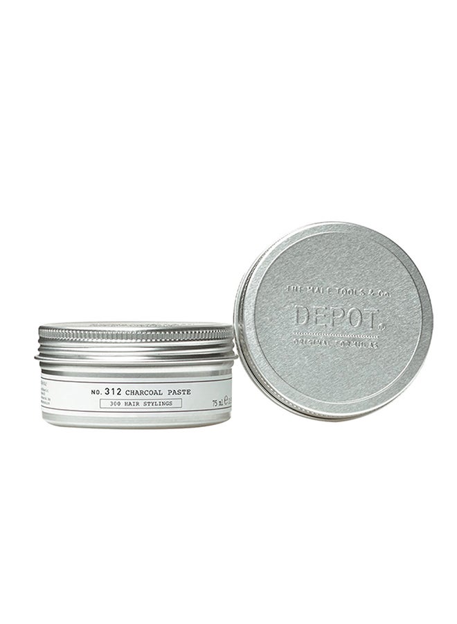 Matte Finish Charcoal Hair Paste - Provides a Strong Hold & a Natural, Dry Finish for Structured Styles (75 ml)