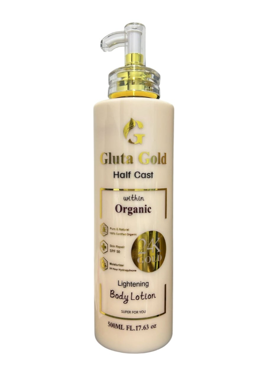 Half Cast With Organic Lightening Body Lotion 500 ML
