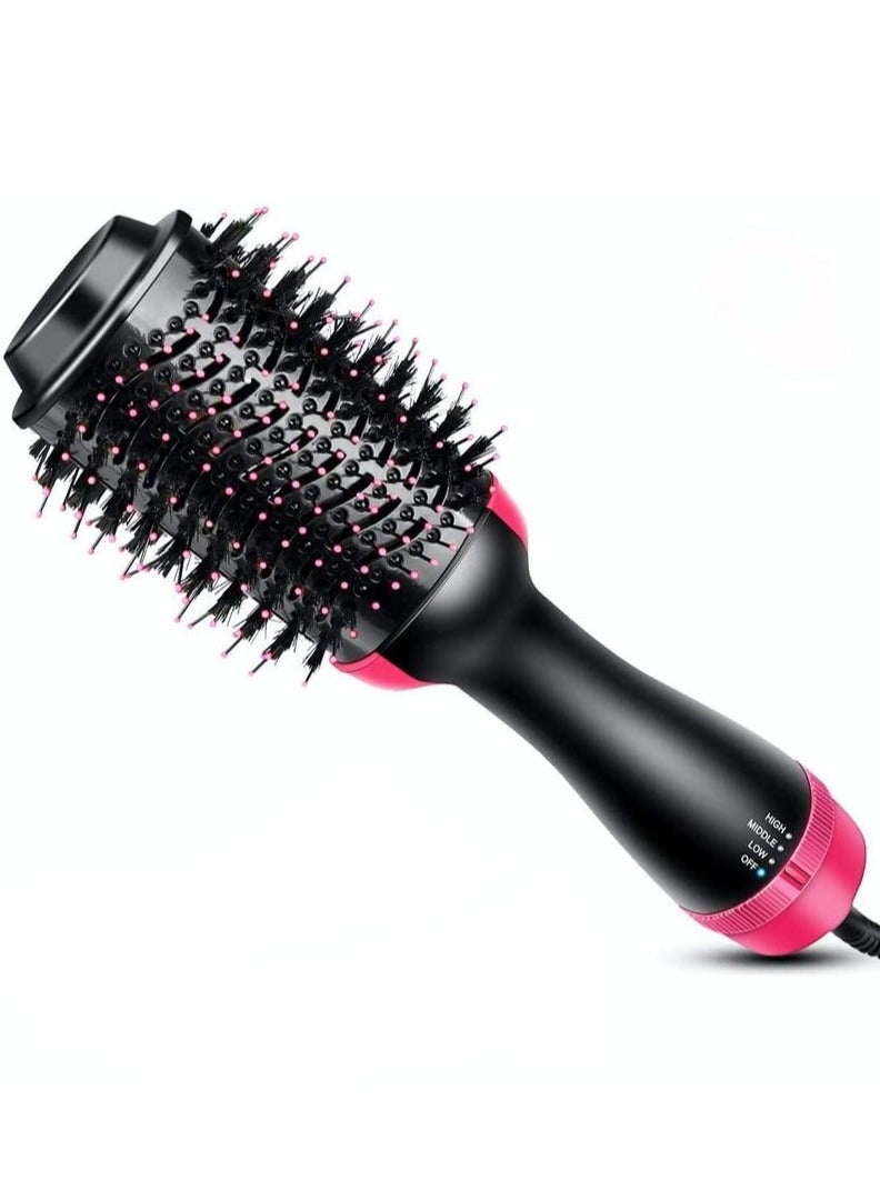 One Step Hair Dryer and Volumizer, Hot Air Brush, 3 in1 Styling Brush Styler, Negative Ion Hair Straightener Curler Brush for All Hairstyle | Black (3 in1 Brush Styler, Black)
