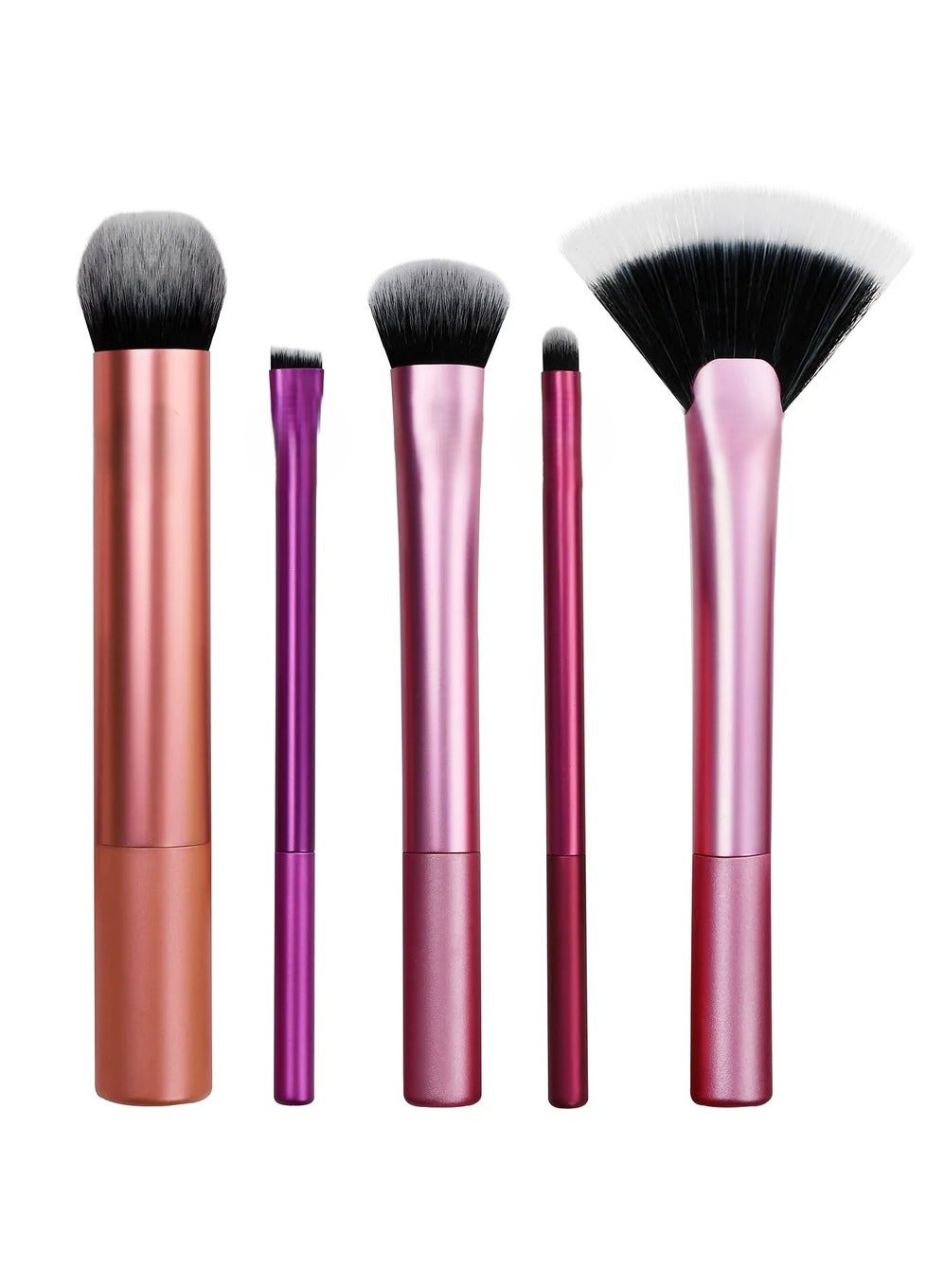 5-Piece Artist Essential Makeup Brush Set Pink/Brown/Black