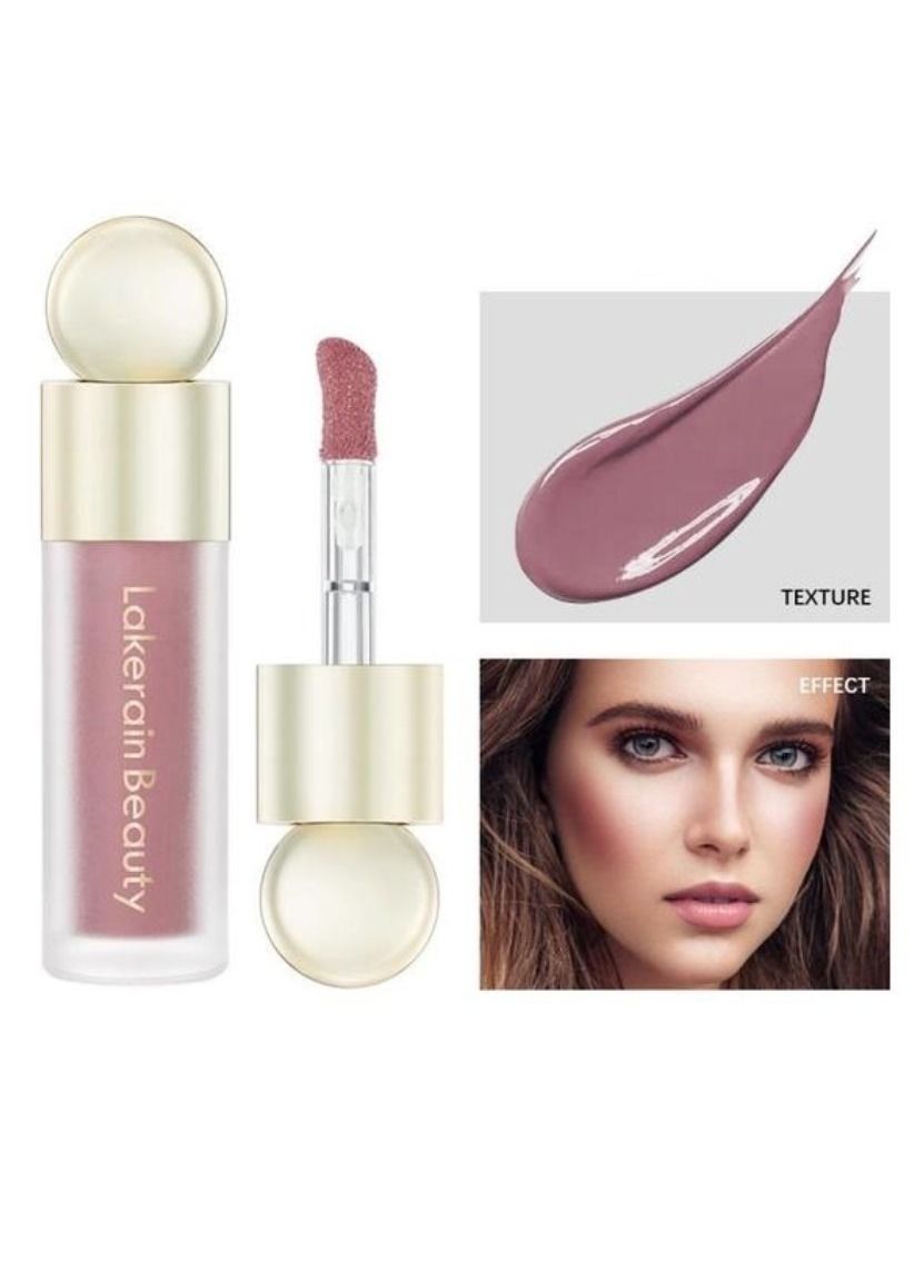 Velvet Liquid Blush Makeup for Cheeks Soft Cream Liquid Blush Stick Multi Sheer Big Brush Liquid Skin Tint Stick for Eyes and Lips Long Wearing Natural Looking Blends Perfectly onto Skin (#03)