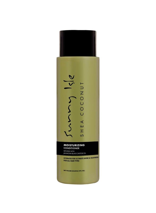 Shea Coconut Moisturizing Conditioner 12oz | Infused with Jamaican Black Castor Oil | Curly Hair Conditioner | Quenches & Softens Dry Curls, Waves, Coils | Silicone, Paraben & Sulfate-FREE
