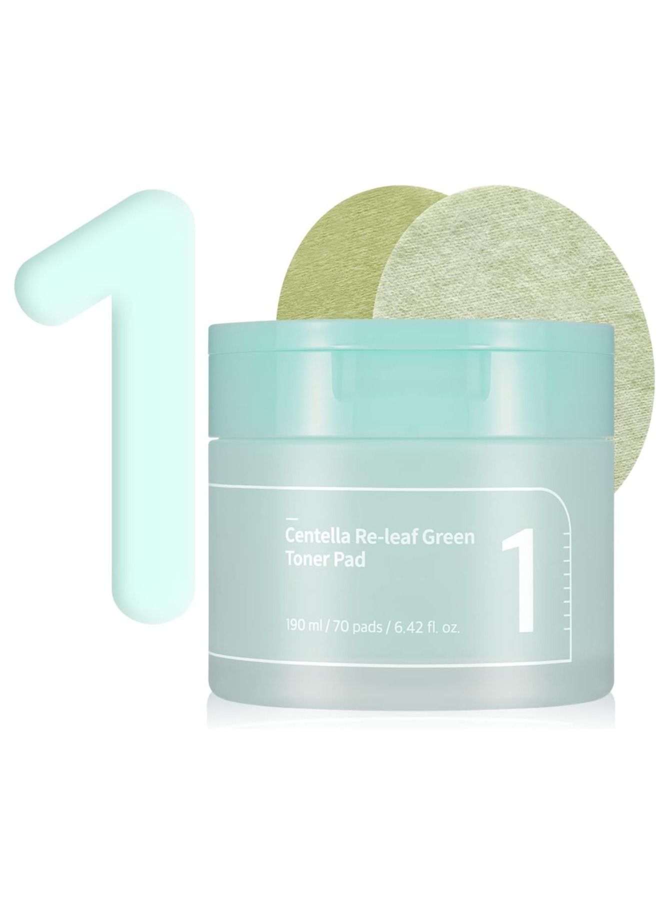 No.1 Centella Re Leaf Green Toner 70 Vegan Double-Sided Pads