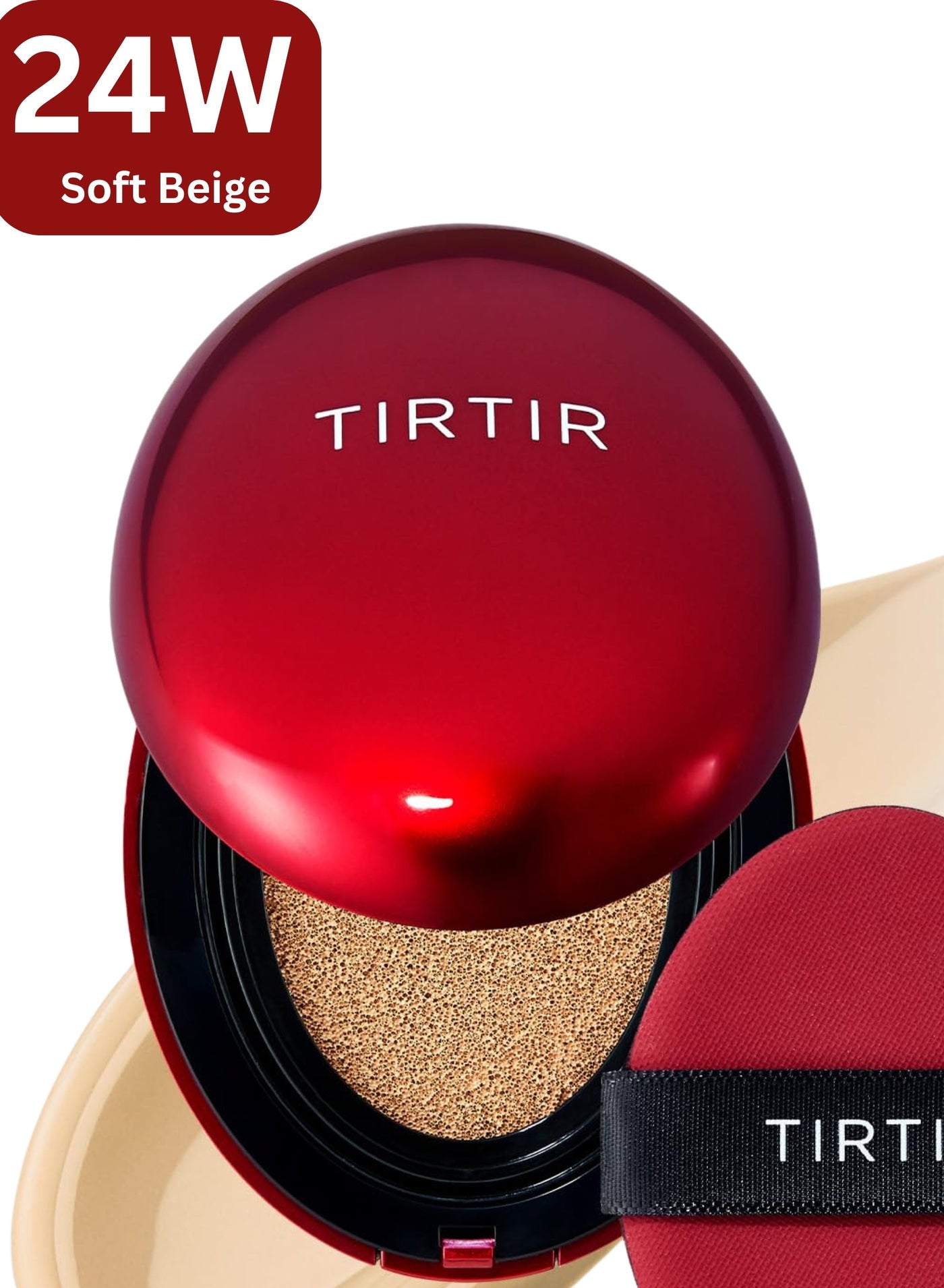 Tirtir Red Foundation - 24W Soft Beige-  Flawless Coverage with Skincare Benefits | Hydrating, Long-Lasting, Lightweight Formula for All Skin Types | Reduces Imperfections and Evens Skin Tone