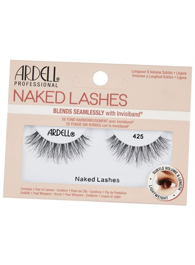 Strip Lashes Naked Lashes 425 with Invisiband, 1 pair