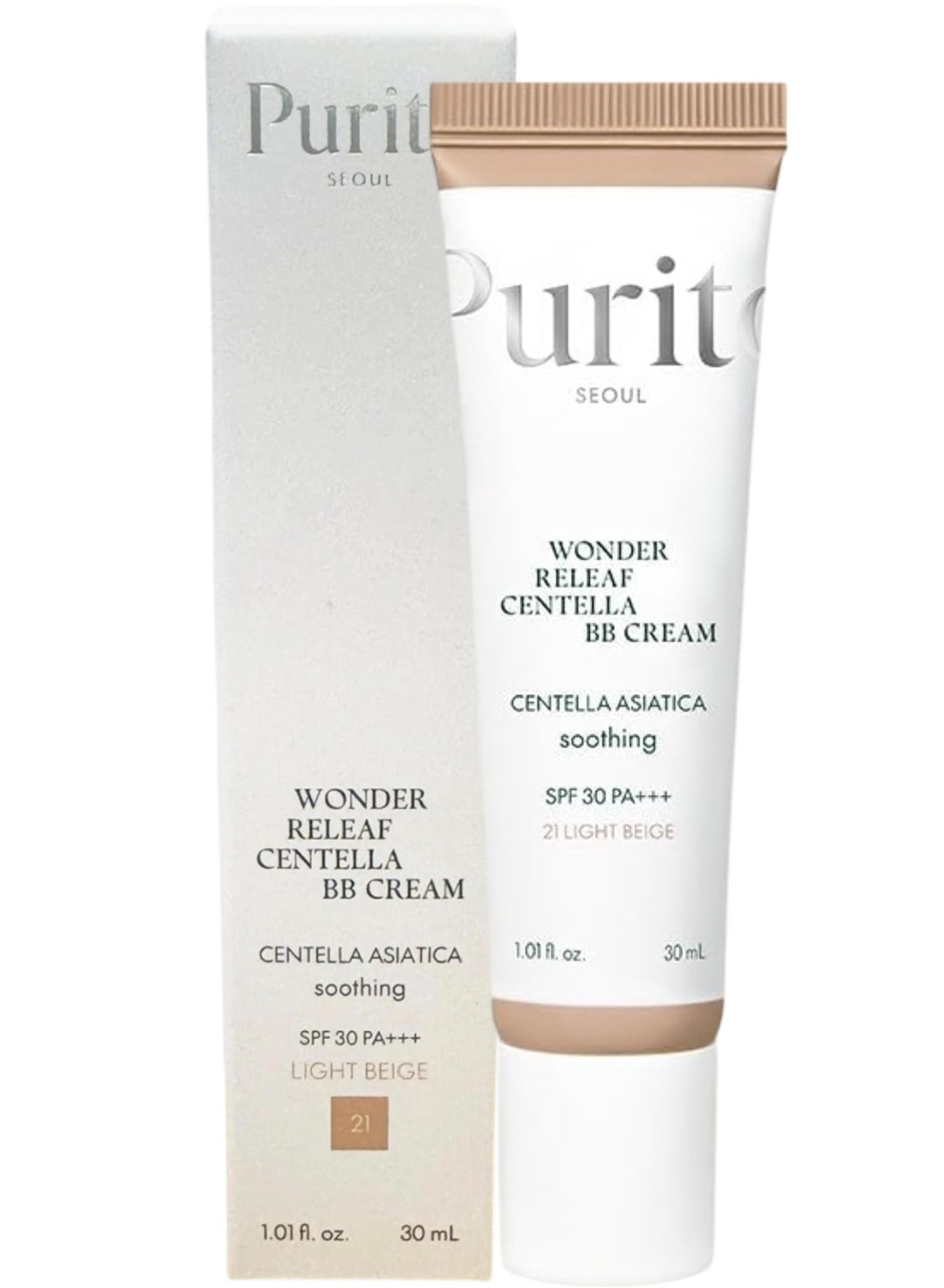 Wonder Releaf Centella BB Cream #21 Light Beige (30mL)
