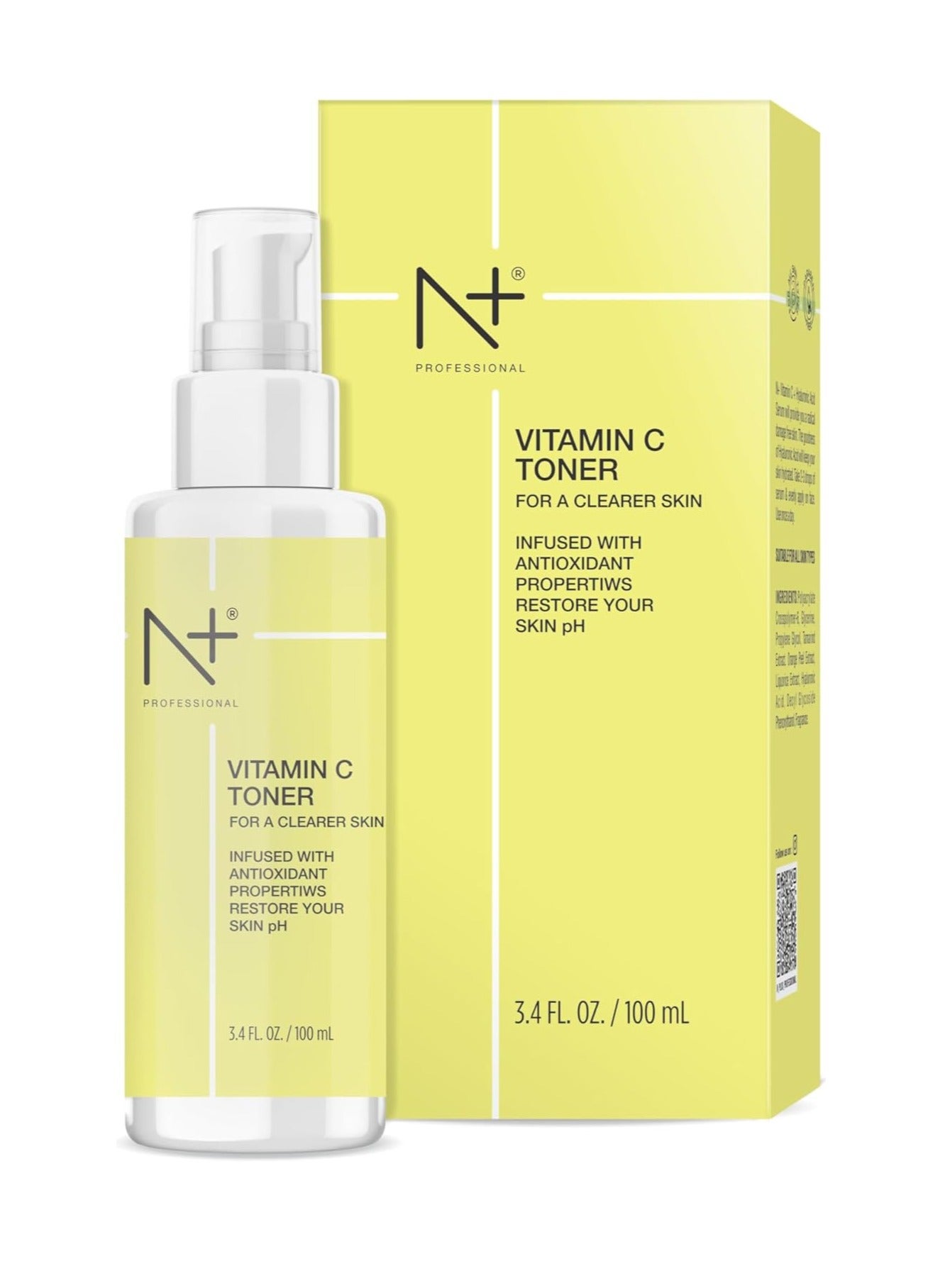 N PLUS Professional Vitamin C Toner For Face, With Vitamin C For A Clearer Skin, 100Ml