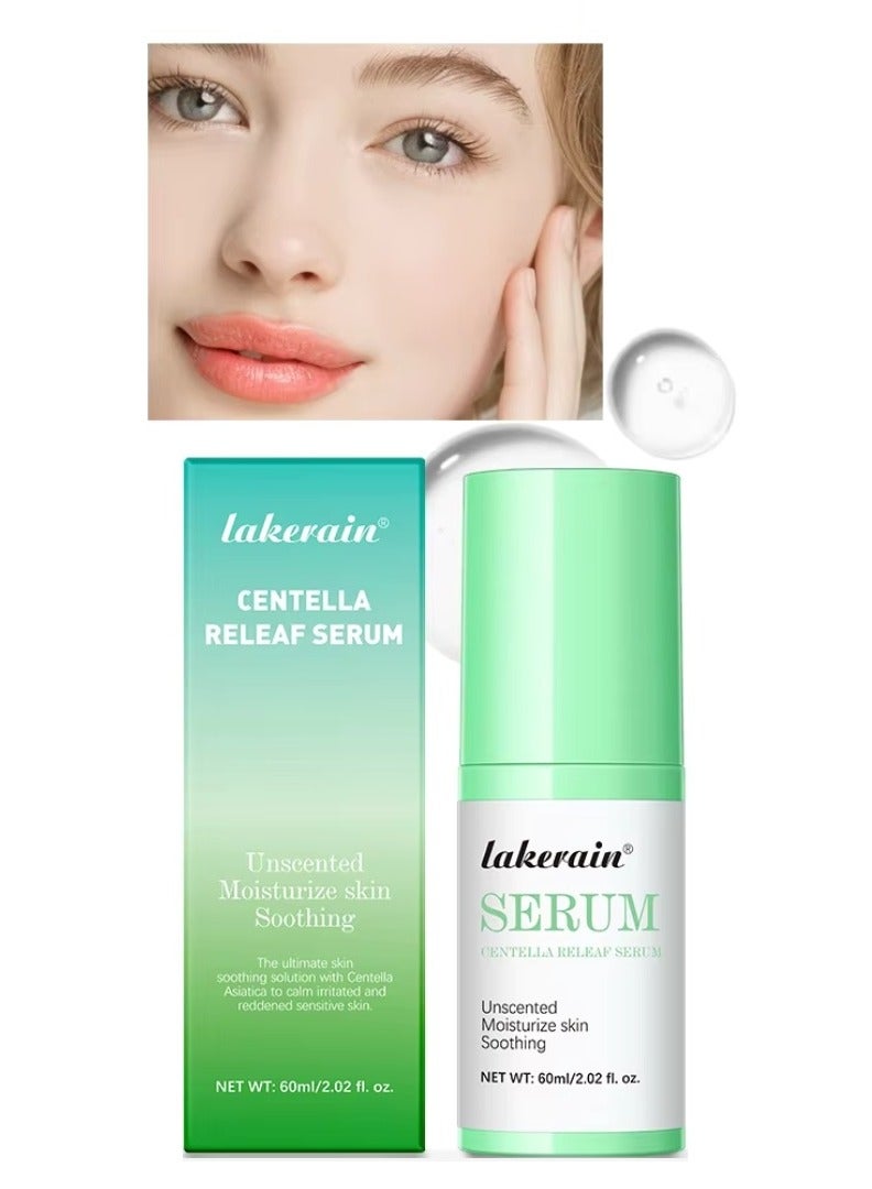 60ml Centella Releaf Serum Unscented Moisturizing and Soothing Facial Serum Reduce Redness Strengthen and Repair Skin Hydrating Nourishing Gentle Skin Care Serum for All Skin Types