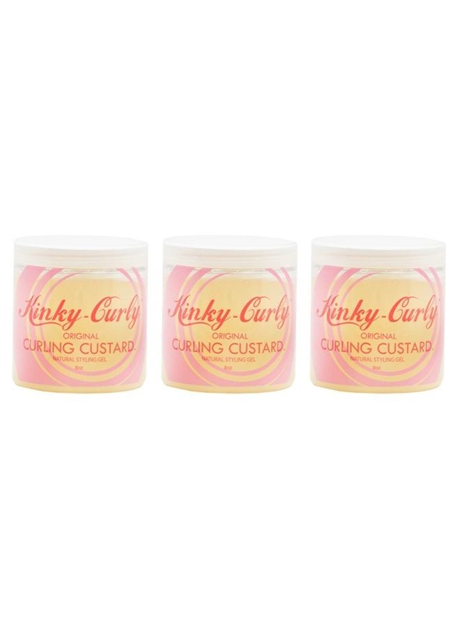 Original Curling Custard Natural Styling Gel 8oz"Pack of 3"