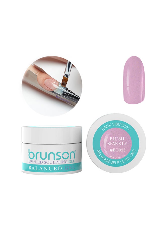 Sculpting Camouflage Uv Builder Gel Balanced Level Gel Uv Sculpting Nail Gel System Blush Sparkle Bg053 - 30Ml