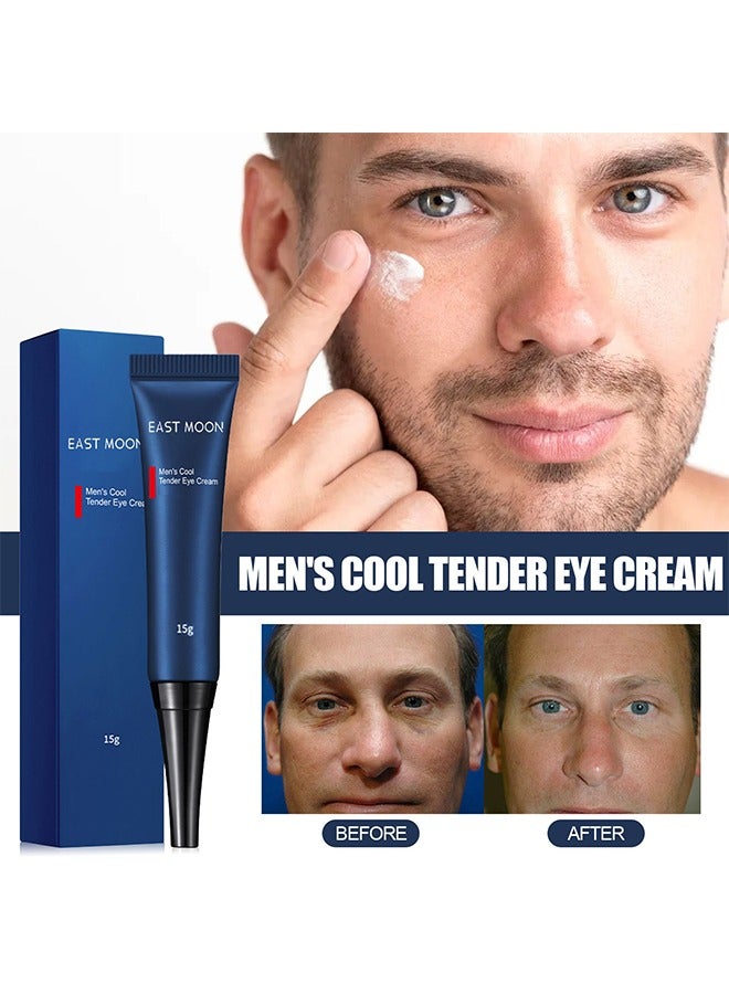 Men's Cool Tender Eye Cream 15g, Retinol Eye Cream for Repairing Eye Bags and Dark Circles, Tightening Fine Lines, Moisturizing and Repairing Eye Cream