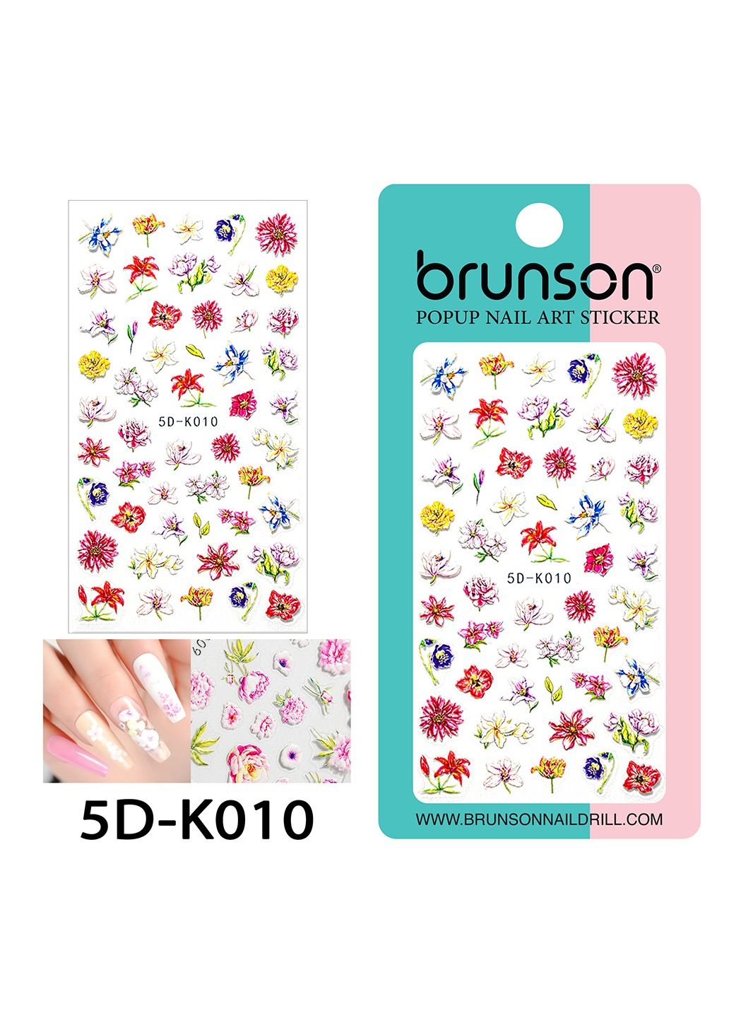 Flower Nail Art Sticker Decals 5d Exquisite Embossed Nail Art Supplies Self Adhesive Nail Art Decoration