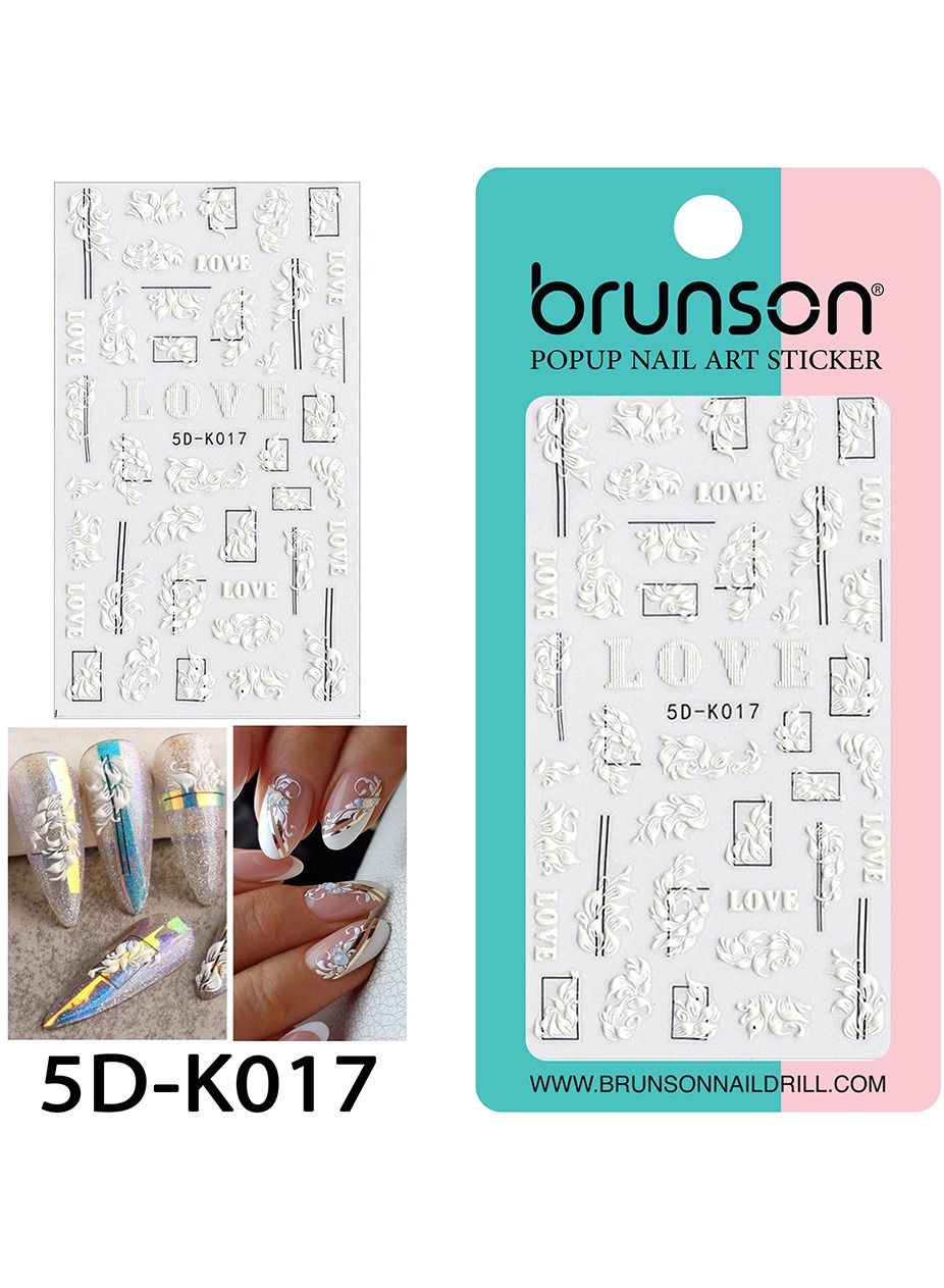 Flower Nail Art Sticker Decals 5d Exquisite Embossed Nail Art Supplies Self-Adhesive Nail Art Decoration