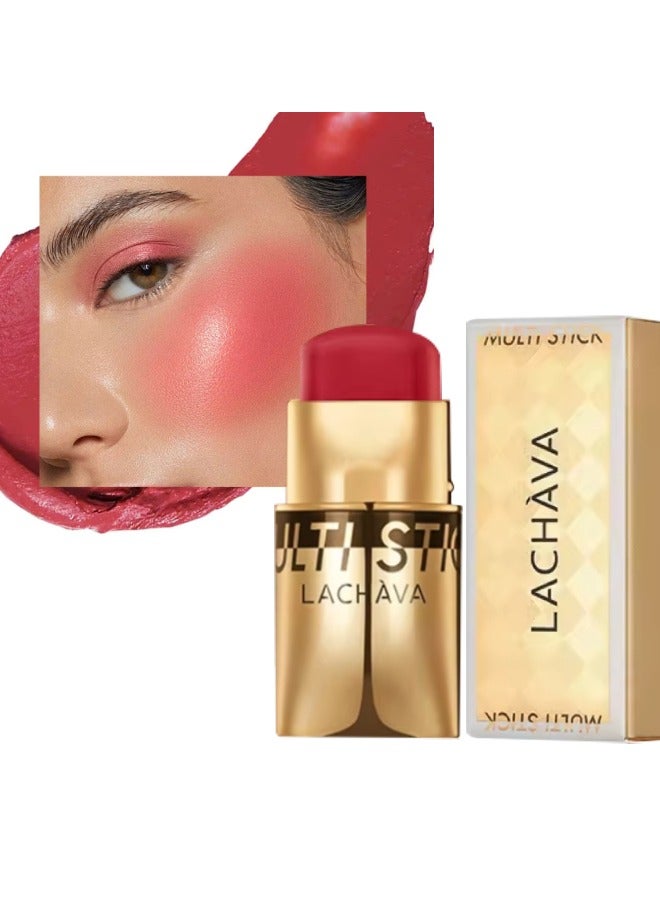 Multi Stick Blush for Eyeshadow and Lipstick Eyeshadow Lipstick and Face Blusher Cream 3 in 1 Non Sticky Moisturizing Hydrating Smooth Face Blush Makeup Lipstick 8G 09
