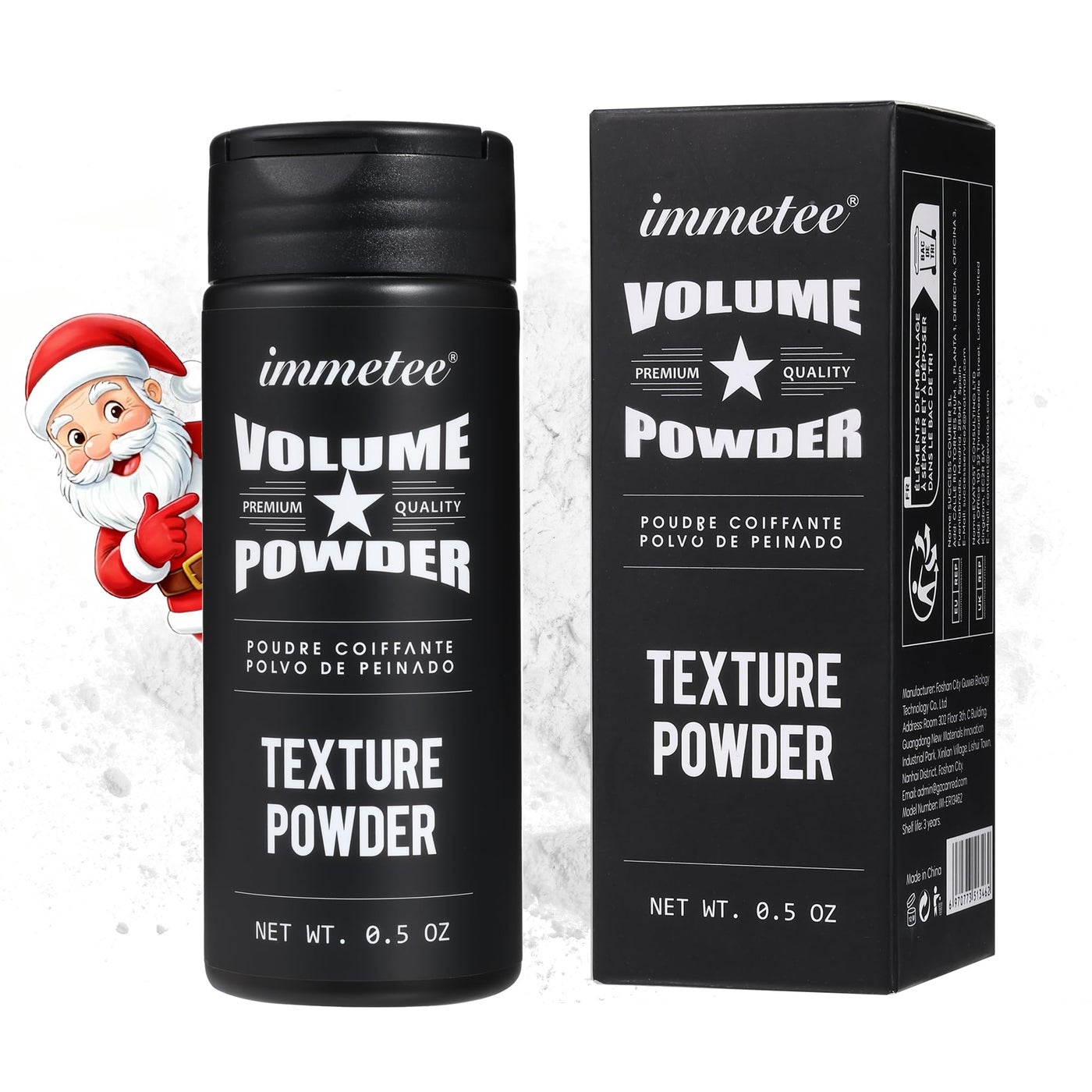 immetee Hair Volume Powder - Texture Styling for Men and Women, Light Control Natural Matte Look, Root Lifting 14g (0.5 oz)