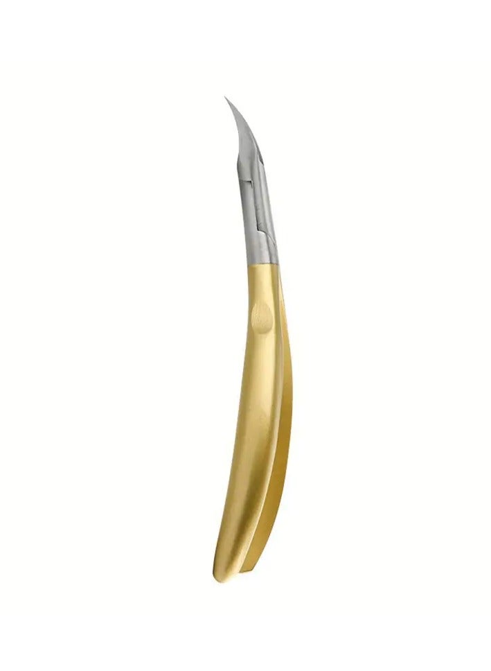 Professional Nail Scissors Plier Stainless Steel Cuticle Nipper Dead Skin Remover Toenail Clipper Manicure Tools COLOR GOLD