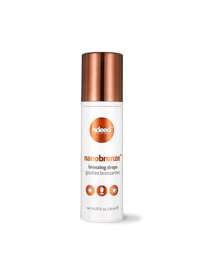 Indeed Labs Nanobronze Drops - Get a sun-kissed glow without the sun! Bronzing drops with hyaluronic acid instantly bronze, blur, and hydrate skin. 30ml