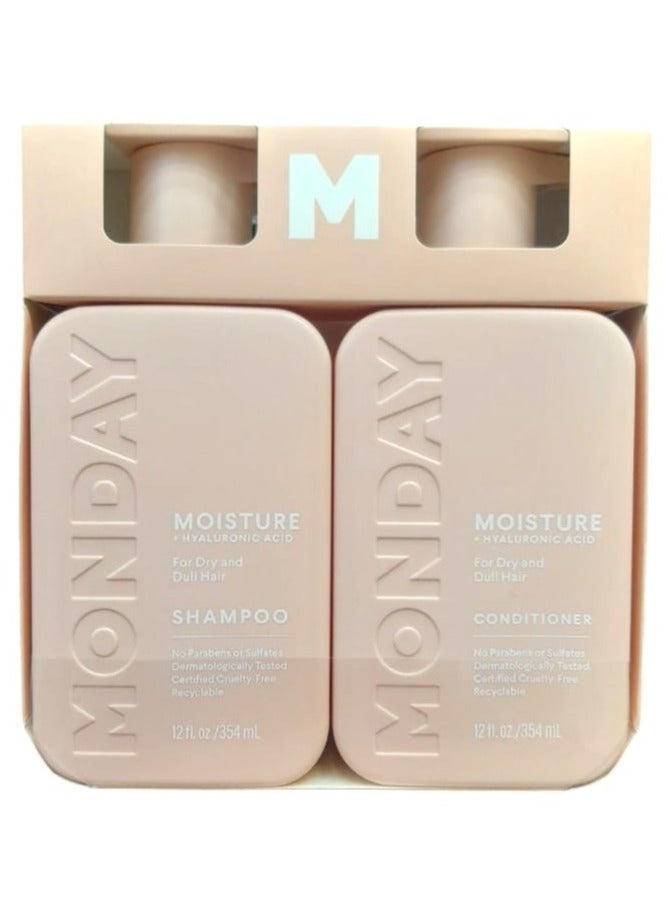 (Pack of 2) Moisture Shampoo + Conditioner, 2x12 fl oz