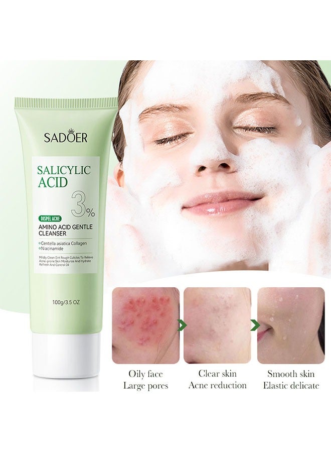Salicylic Acid 3% Amino Acid Gentle Cleanser- Dispel Acne, Rejuvenating Facial Wash 100g