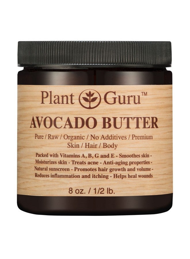Avocado Body Butter 8 Oz. 100% Pure Raw Fresh Natural Cold Pressed. Skin Hair Nail Moisturizer Diy Creams Balms Lotions Soaps.