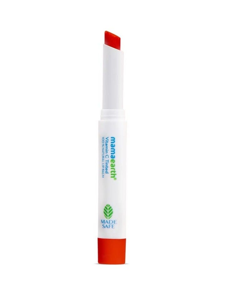 Vitamin C Tinted 100% Natural Lip Balm for Lip Lightening With Vitamin C & Honey For 12 Hour Moisturization 2 g