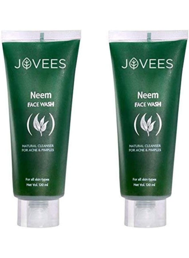 Jovees Natural Neem Face Wash (120ml) (pack of 2)