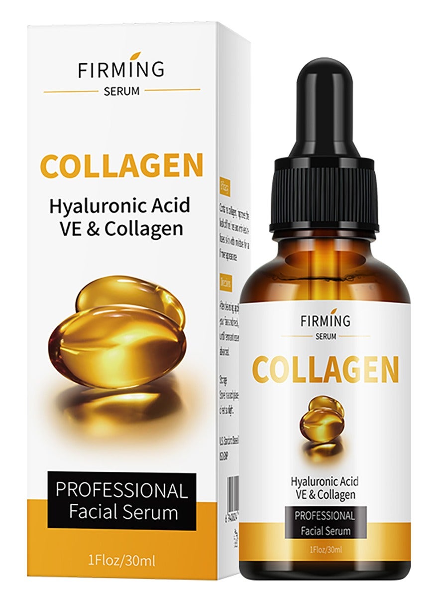 Collagen Facial Serum Anti Aging Treatment Natural Organic Formula Improves Skin Elasticity Diminishes Fine Lines