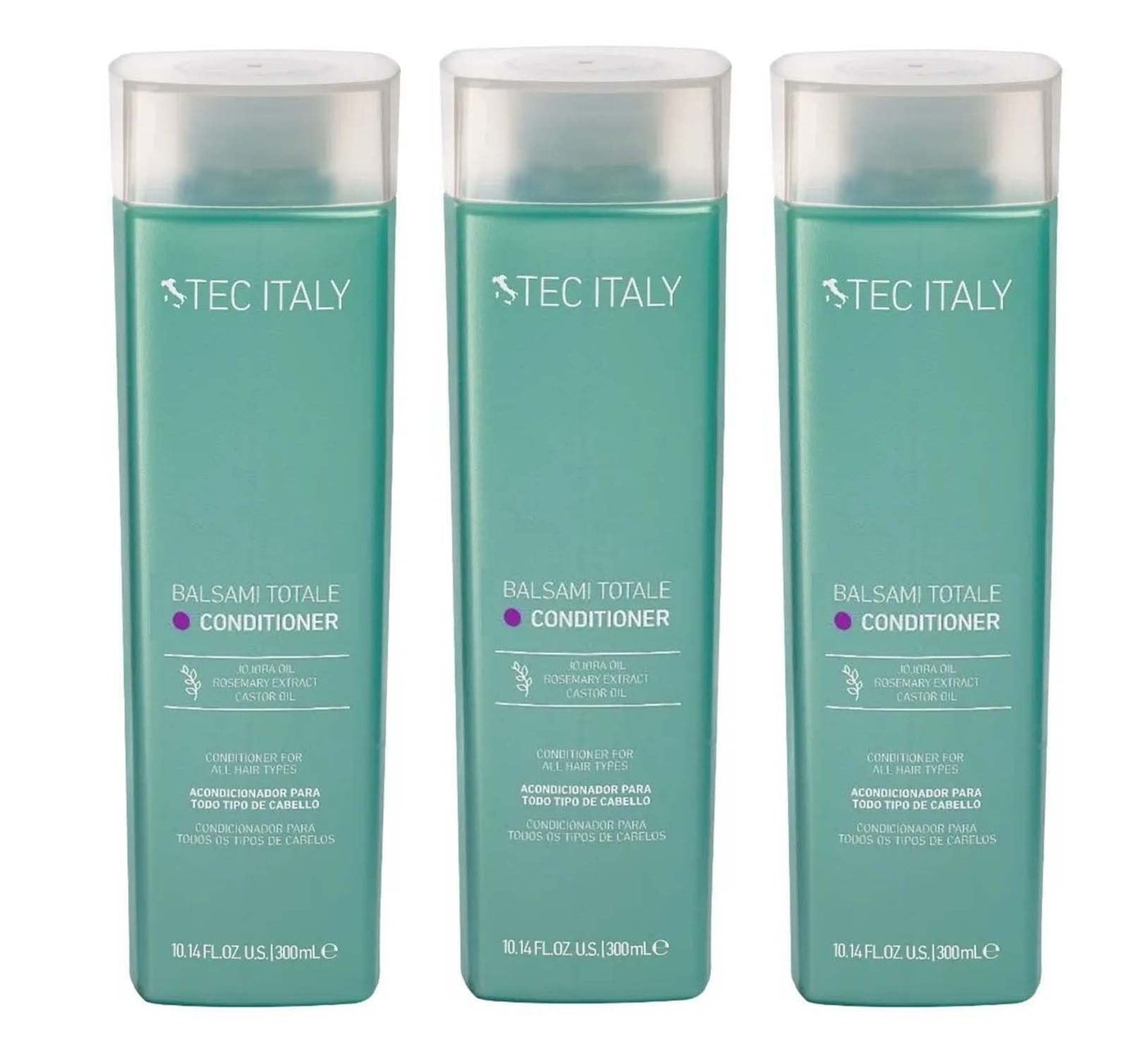 Tec Italy Balsami Totale Conditioner for All Hair Types - 300 ml (Pack of 3)