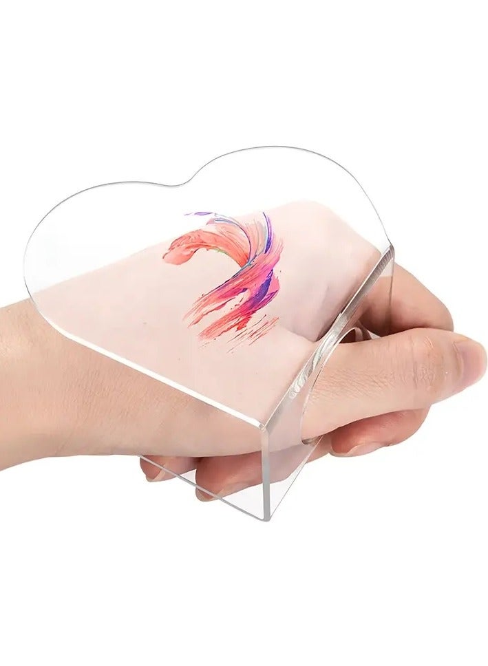 1Pc Heart Shape Foundation Art Paletter Nail Art Paletter Hand held Salon Manicure Tool