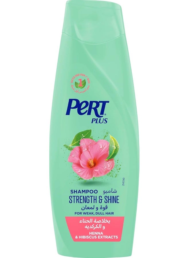 Pert Plus Strength & Shine Shampoo With Henna And Hibiscus Extract 400Ml