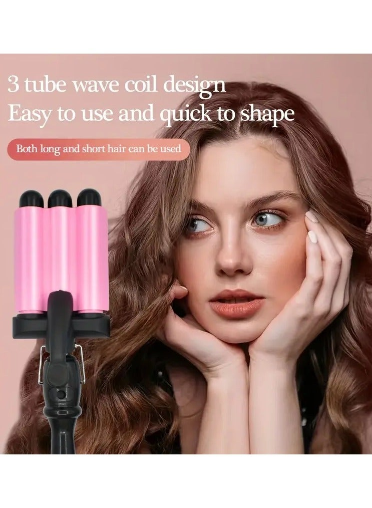 Hair Curling Iron, 3 Barrel Curling Iron Wand, Egg Roll Hair Curler, Hair Curling Crimper, DIY Curly Hair Styling Tools