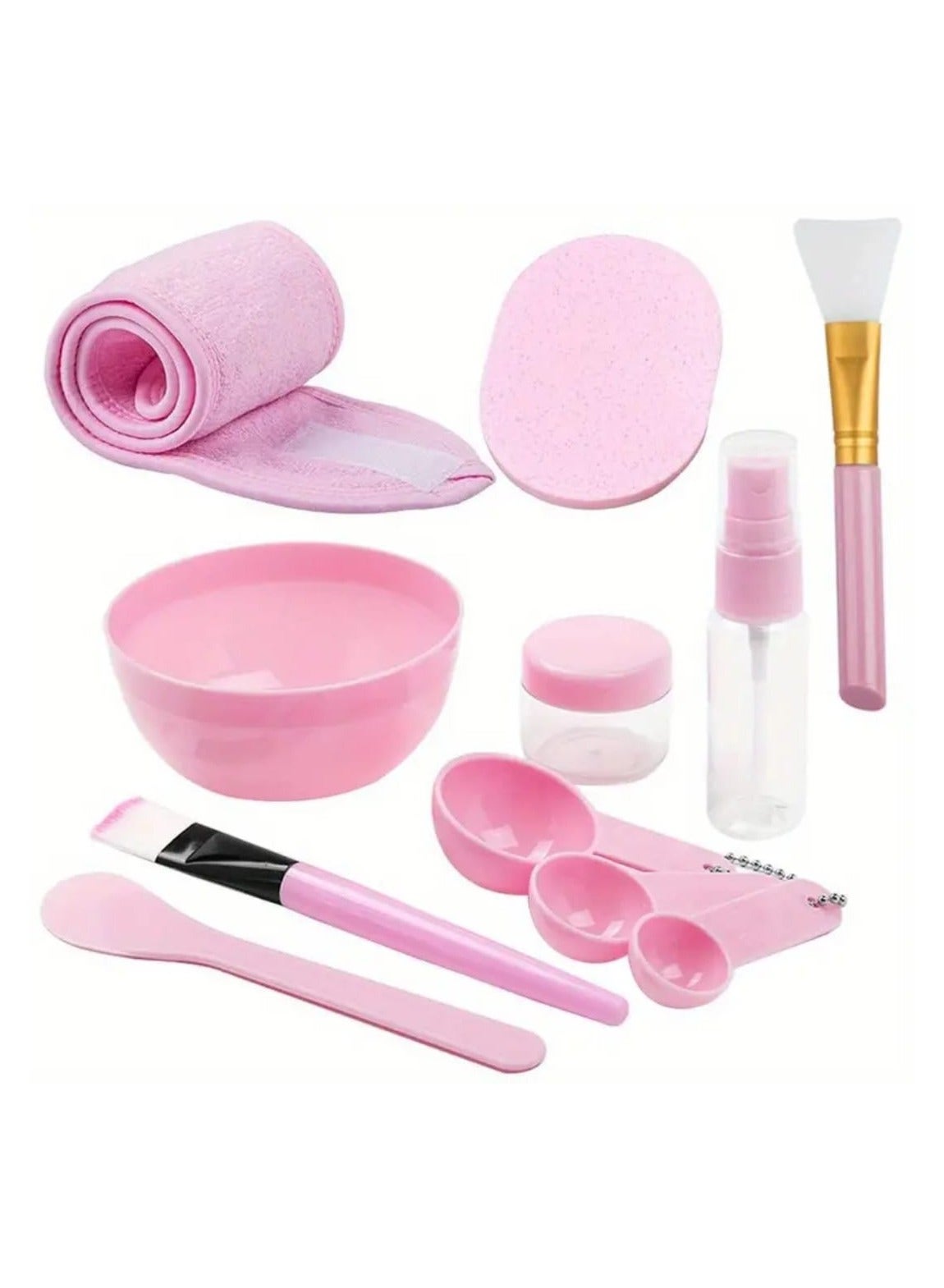 11 Pcs DIY Facemask Mixing Tool Set, DIY Mask Mixing Bowl Set Silicone Bowls for Facials, Spatula and Foam Bottle, Facemask Kit, Mixing Bowl, Beauty Tool Set