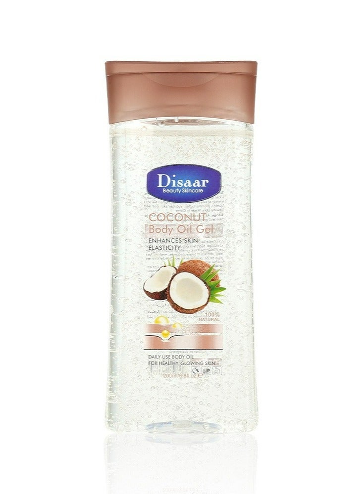 Coconut Body Oil Gel Enhances Skin Elasticity 200 ML