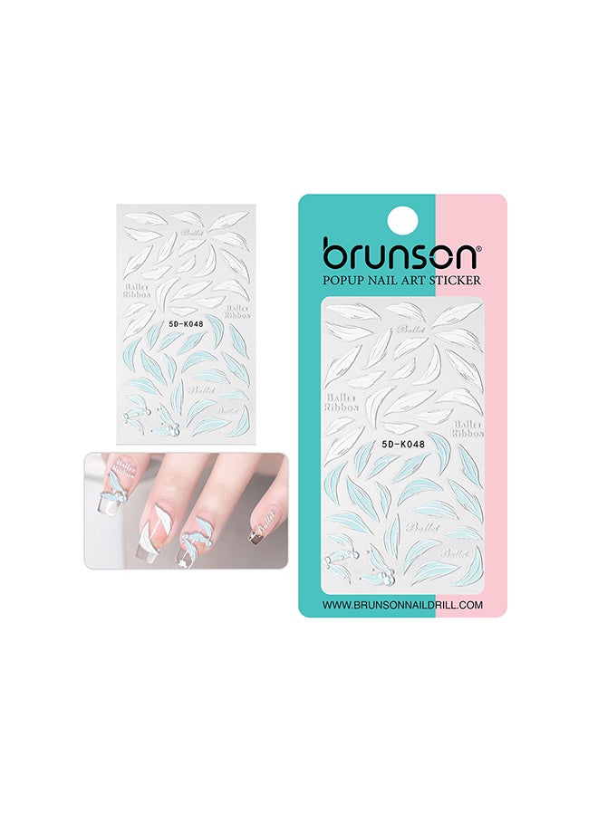 5D Flower Decals Exquisite Self Adhesive Nail Art Decoration Stickers 5D-k048