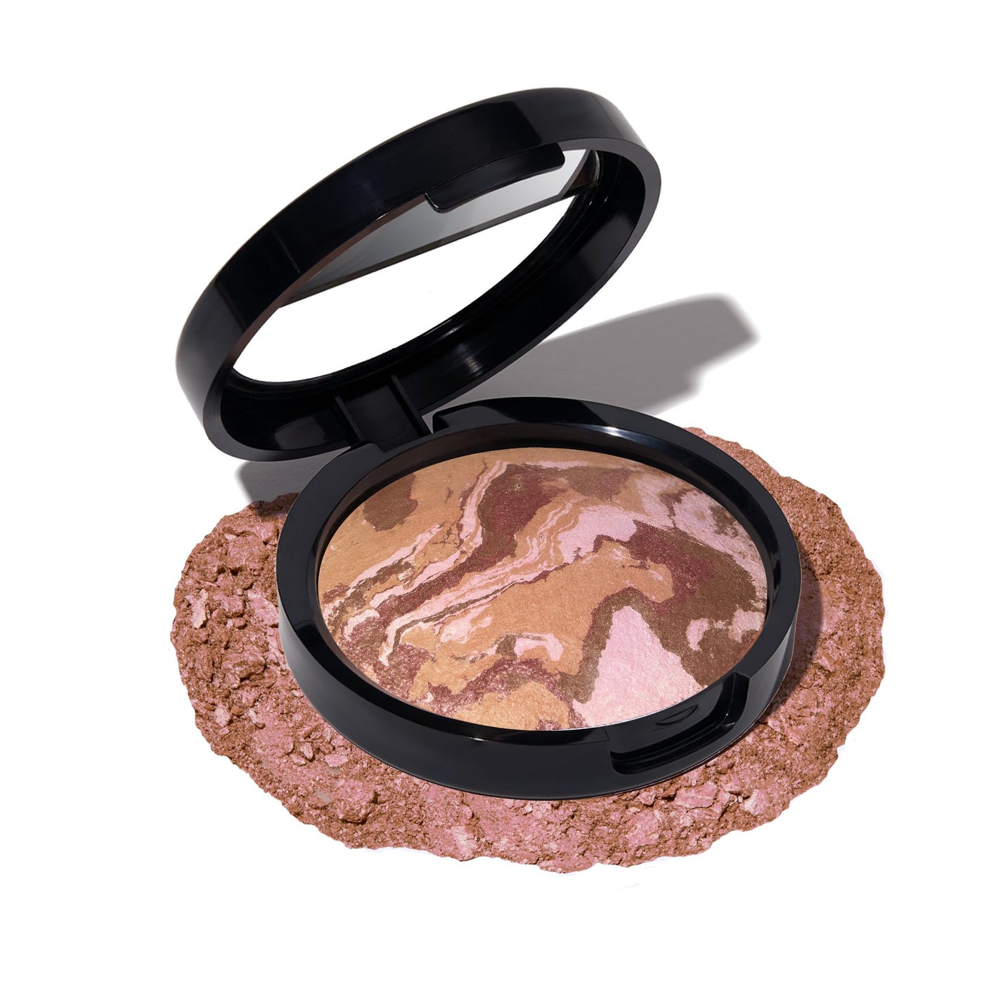 LAURA GELLER NEW YORK Baked Blush-n-Bronze Marbleized 2-in-1 Sculpting Bronzer Blush - Earthy Bronze - Contour Face with a Radiant Flush