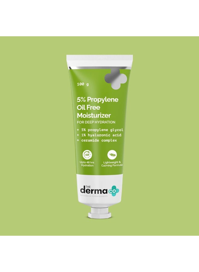 The Derma Co. 5% Propylene Oil Free Moisturizer with Propylene Glycol And Hyaluronic Acid for Oil-Free Hydration - 100 g - image 2