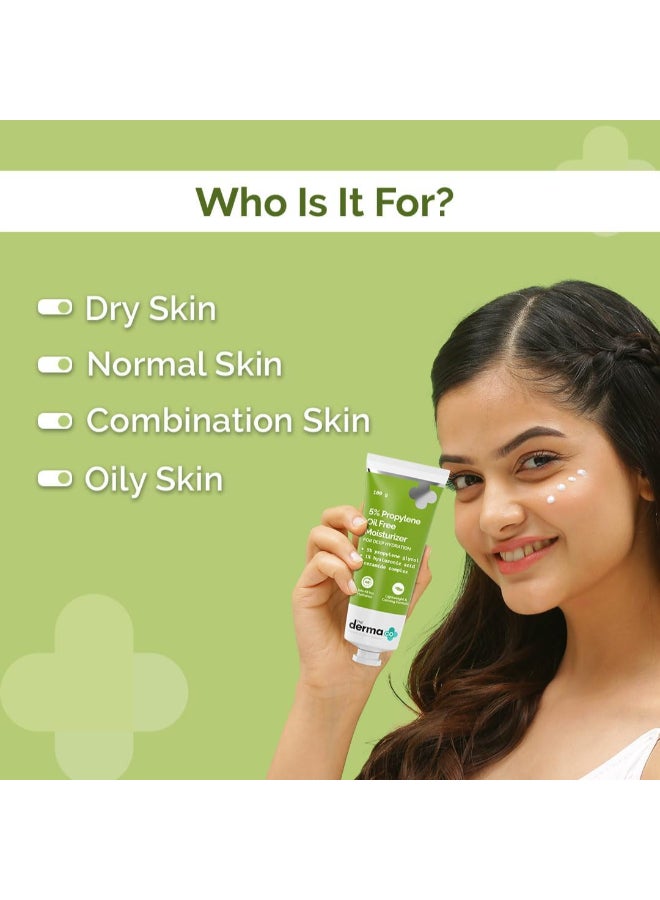 The Derma Co. 5% Propylene Oil Free Moisturizer with Propylene Glycol And Hyaluronic Acid for Oil-Free Hydration - 100 g - image 3