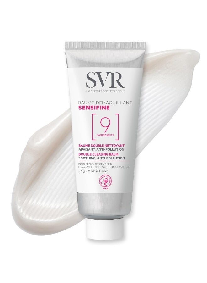 SVR Sensifine Cleansing Balm with Shea Butter & Coconut Oil. Soothing Balm-to-Oil Face Cleanser & Makeup Remover, Even Waterproof. For Sensitive Reactive Skin. Minimalist Formula, 3.5 fl.oz.