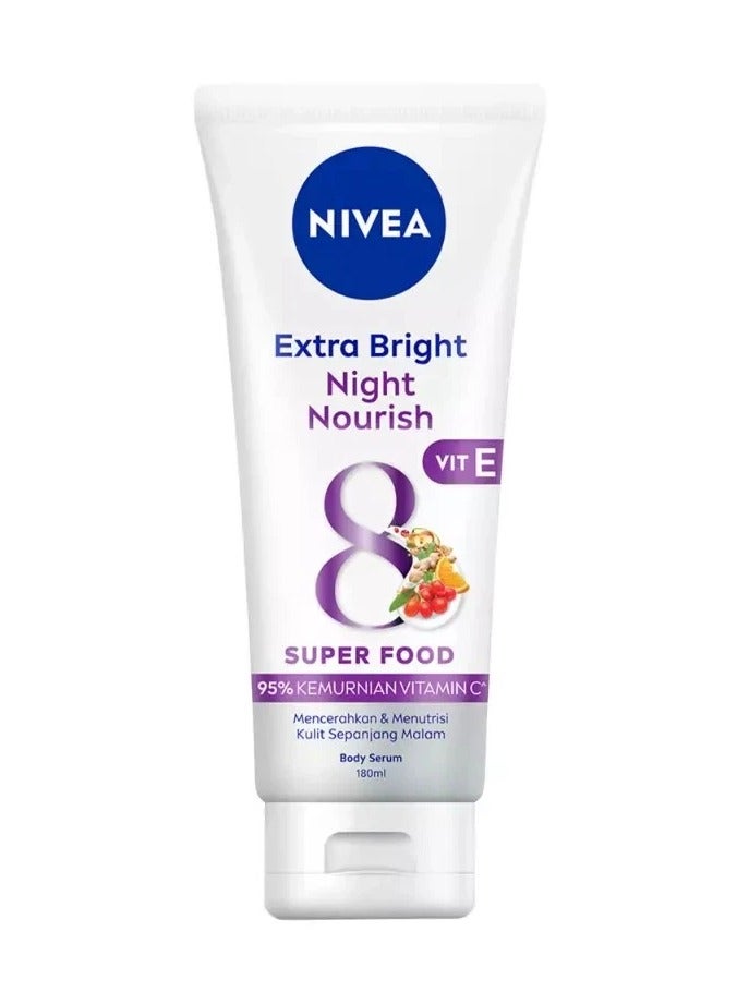 Extra Bright Night Nourish Vit E  Body Serum 180ml