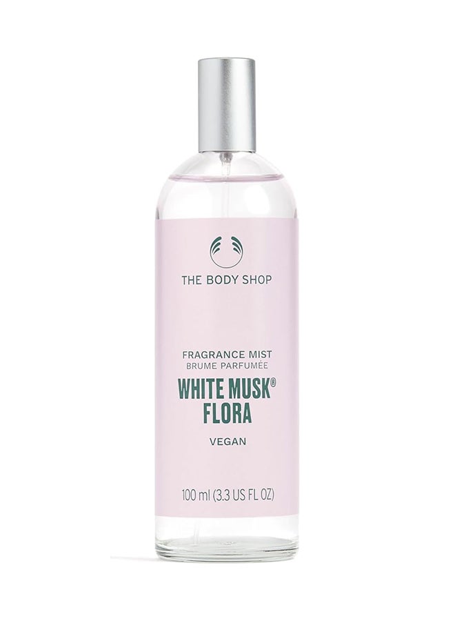White Musk Flora Fragrance Mist – Fresh Floral Body Spray with Bergamot, Muguet & Cruelty-Free Musk, Light Everyday Perfume Mist, 100% Vegan & Recyclable Bottle, 100ml