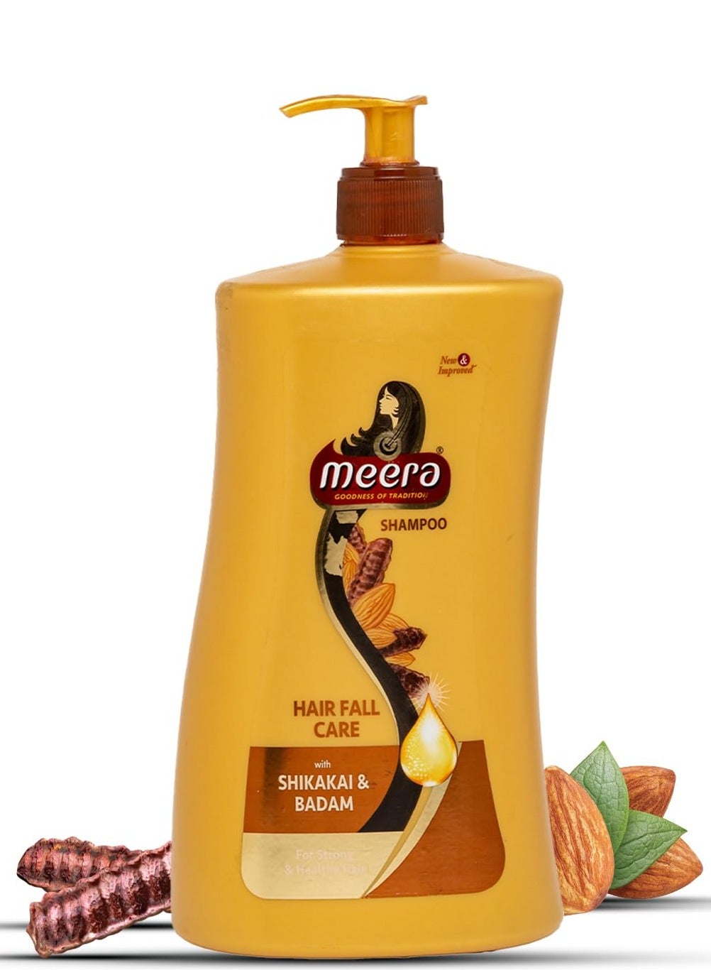 Meera Hairfall Care Shampoo Goodness Of Badam Shikakai For Strong Healthy Hair  1L