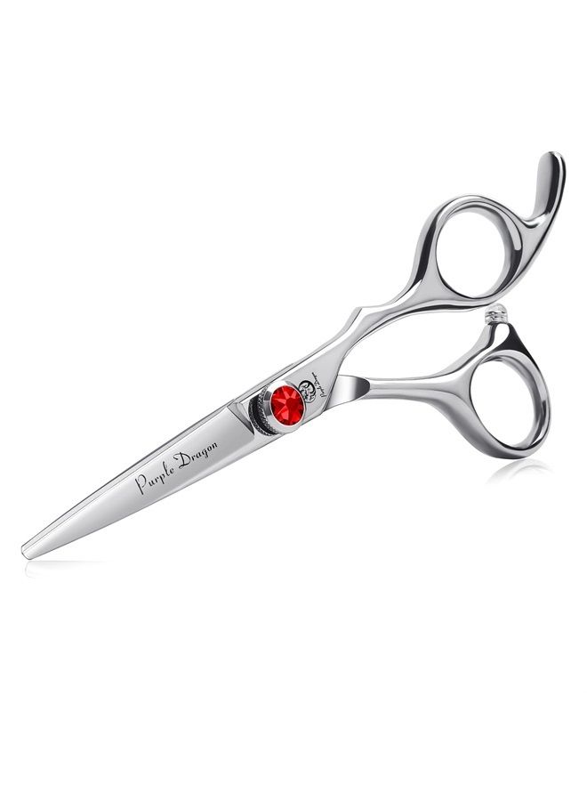 4.5/5.0 inch Silver Barber Hair Cutting Scissors/Shears with Bag- Perfect for Professional Hairstylist, Hairdresser (5.0 inch)