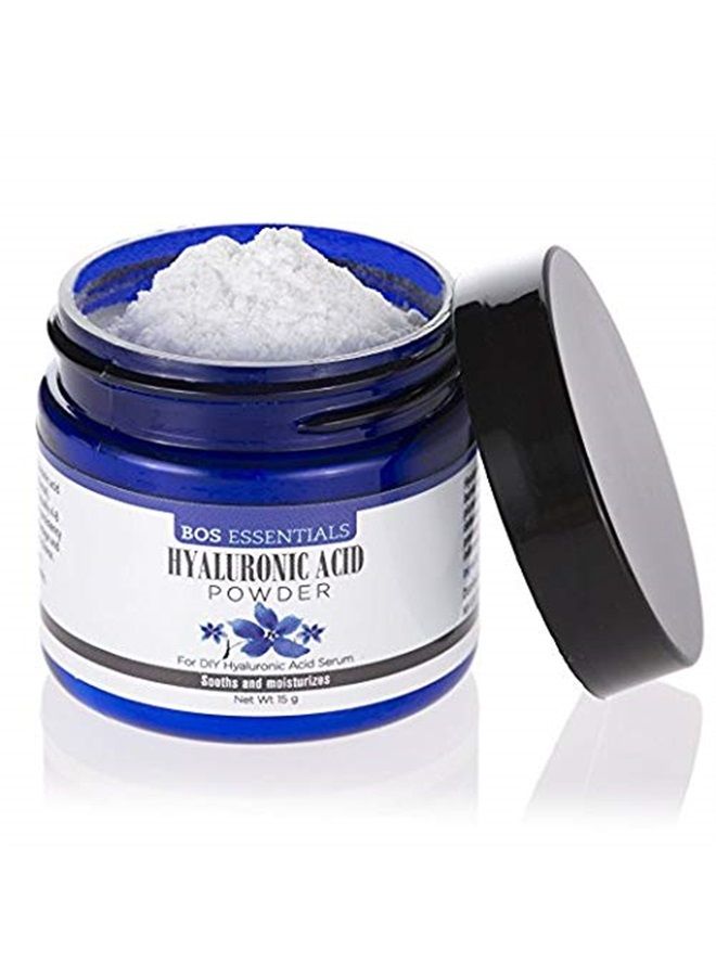 BOS ESSENTIALS Pure Hyaluronic Acid Serum Powder | 100% NATURAL | High Molecular Weight | Locks in moisture and creates full, youthful skin - Makes 50+ ounces of anti aging Hyaluronic Acid serum!