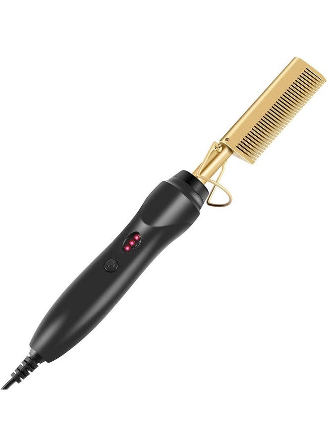 Electric Heating Comb – Multifunctional Copper Hair Straightener & Hot Shower Comb – Fast Heating, Anti-Frizz Styling Tool for Smooth, Straight Hair – Suitable for All Hair Types
