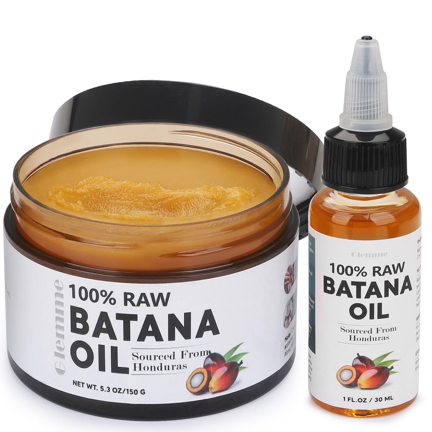Raw Batana Oil for Hair Growth, 100% Natural Hair Growth Kit Unrefined Batana Oil from Honduras, Hair Regrowth Hair Loss Treatment for Men Women