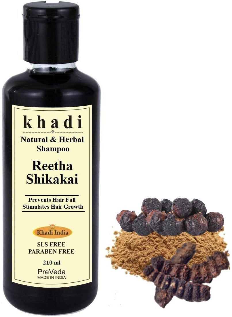 Reetha Shikakai Shampoo Natural & Herbal Best Hair Fall Organic Shampoo Sls & Paraben Free | 210 ml |